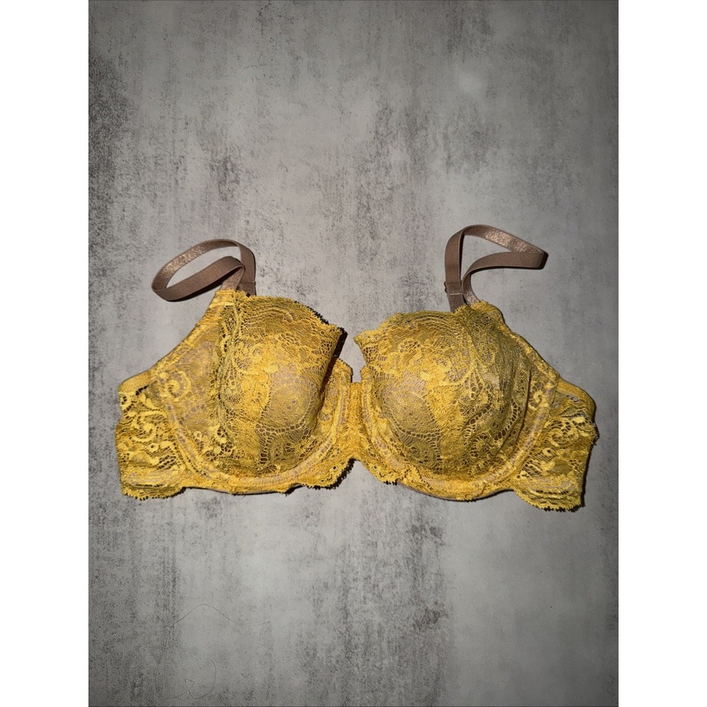Third Love Yellow Nude Lace 24/7 Balconette Bra Size 34C